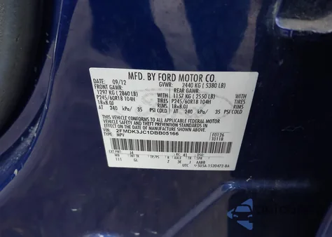 2013 Ford Edge Sel z USA, uszkodzony, nr VIN 2FMDK3JC1DBB05166